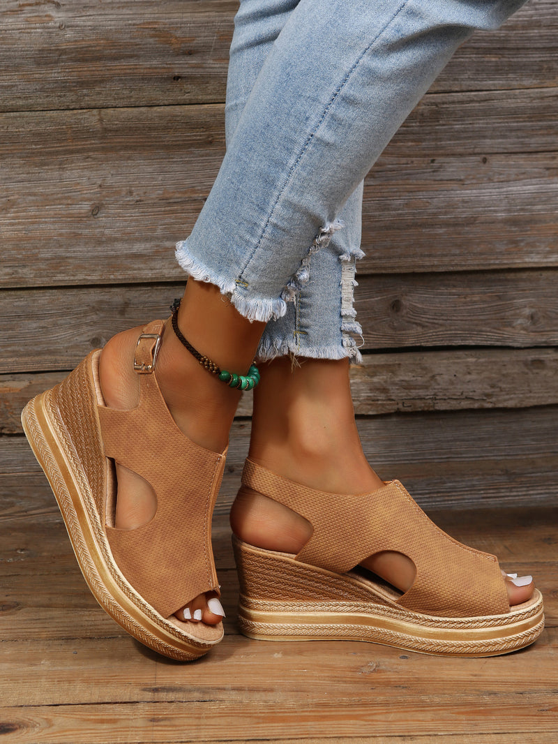 Summer New Plus Size Wedge Heel Roman Sandals