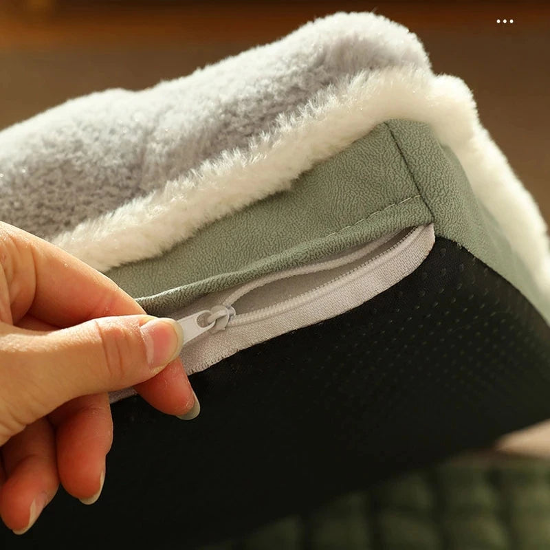 The plaid dream bed for your furry friend.