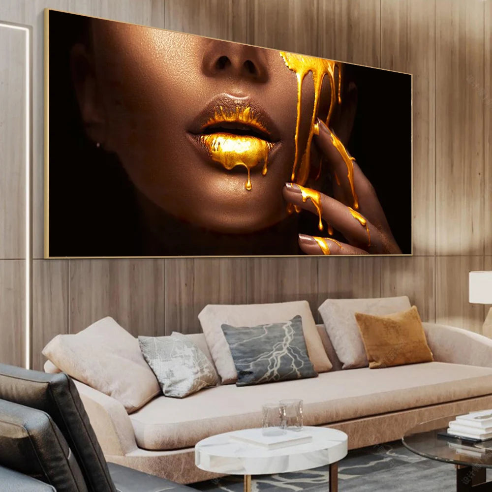 Regal Grace: Enchanting Lips Portrait.