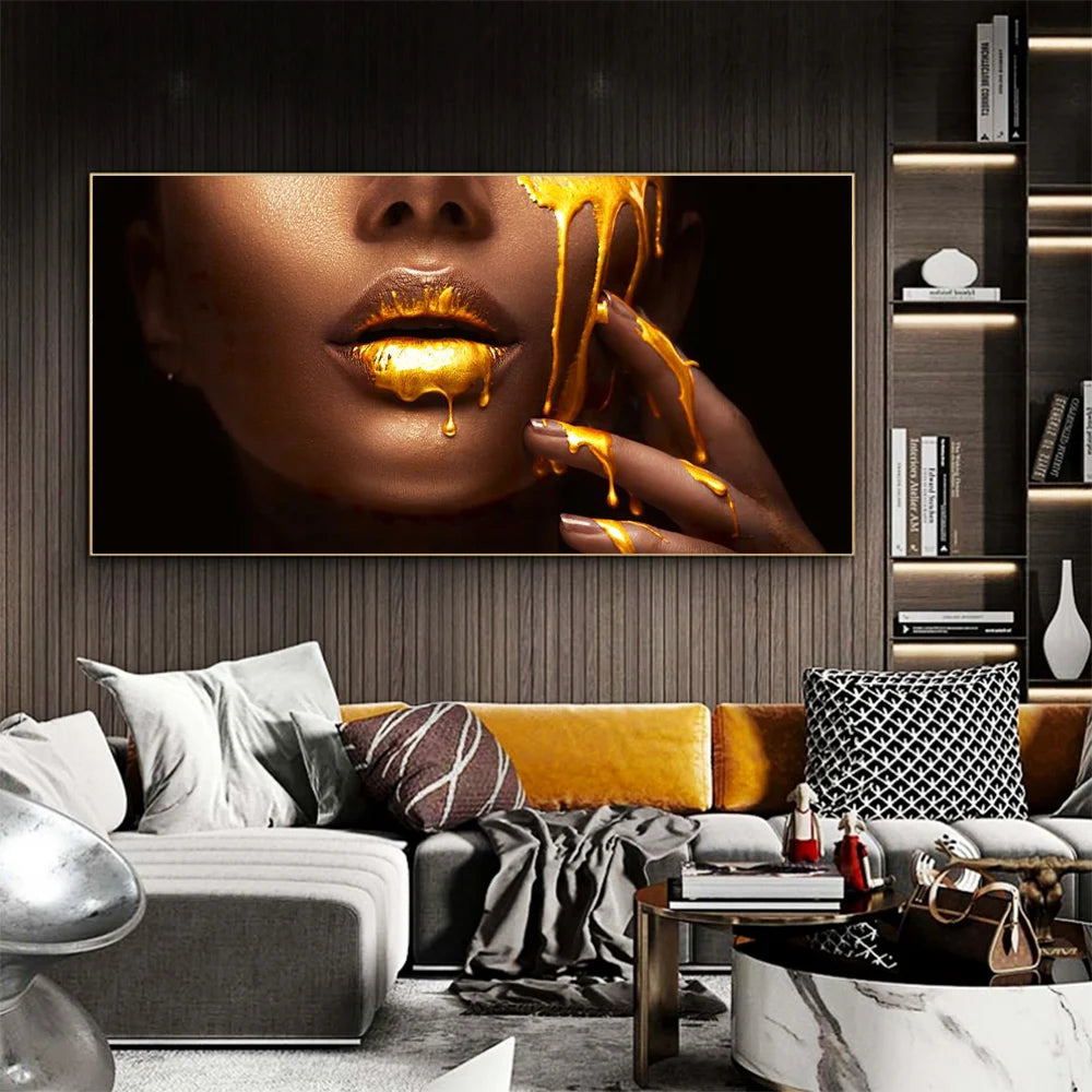 Regal Grace: Enchanting Lips Portrait.
