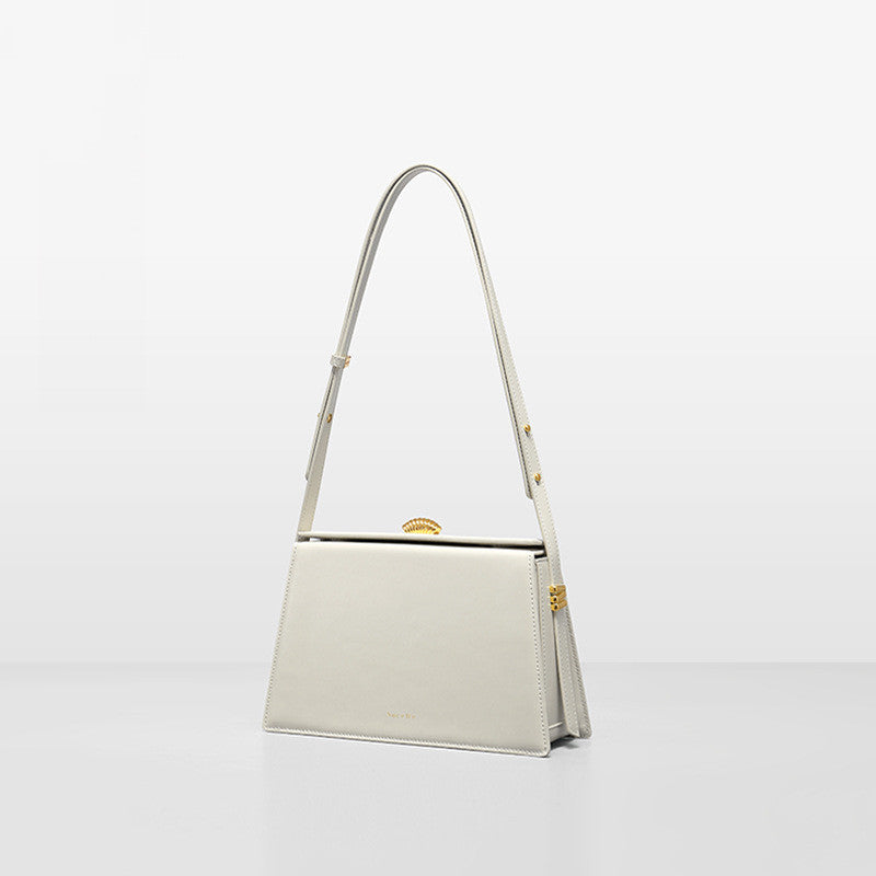 Retro Cowhide Texture Messenger Bag for Women
