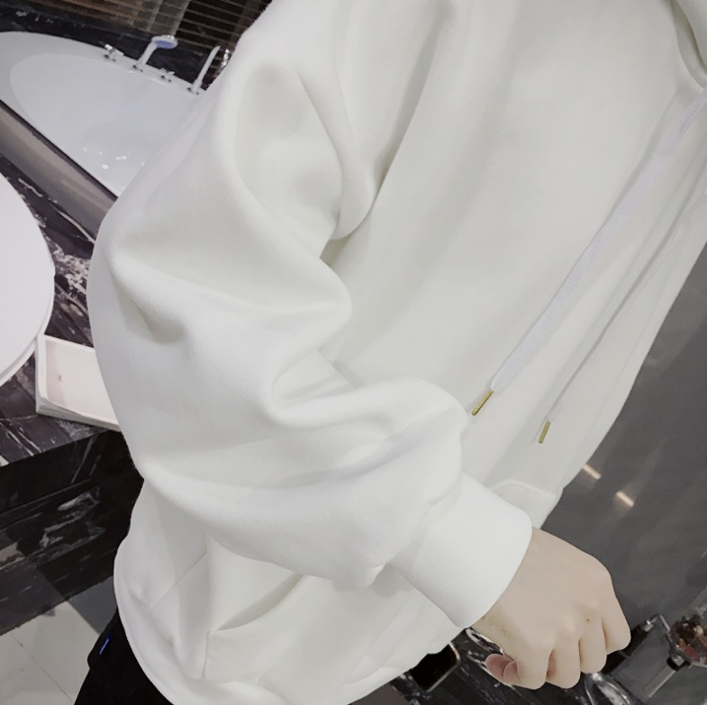 Hooded Sweatshirt for Trendy Young Men in Solid Color