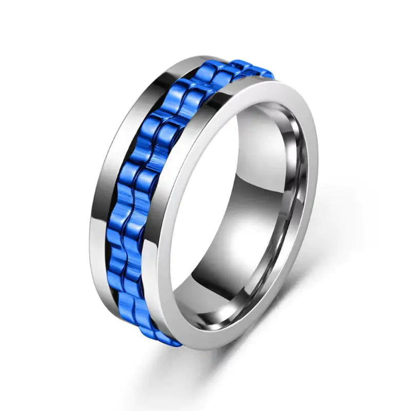 Stainless Steel Spinner Fidget Anxiety Relief Ring