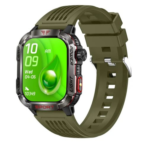 HT29 Rugged Tactical Military Smart Watch (Bluetooth Calling & Health Monitor)
