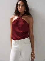 Stylish Summer Satin Backless Tank Top for Women