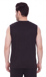 Men's Heavyweight Sleeveless Crew Neck T-Shirt with Chest Pocket