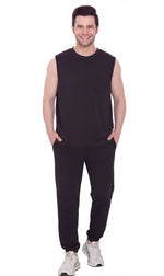 Men's Heavyweight Sleeveless Crew Neck T-Shirt with Chest Pocket
