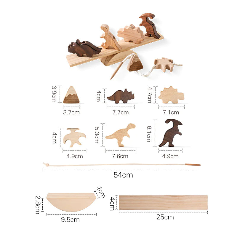 Montessori Wooden Animal Stacking Balance Toy Set