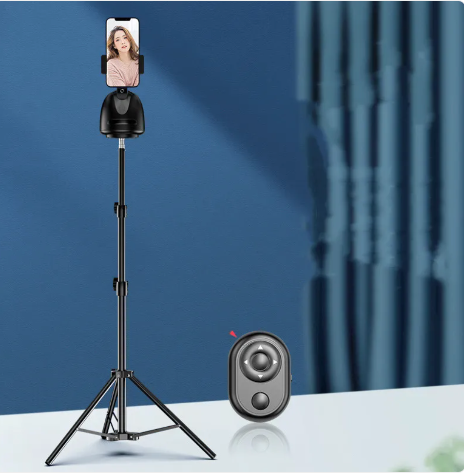 Simplified title: 360° Face-Tracking Phone Camera with AI and Fill Light for Vlogging