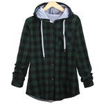 Protein Fiber Hooded Checkered Jacket