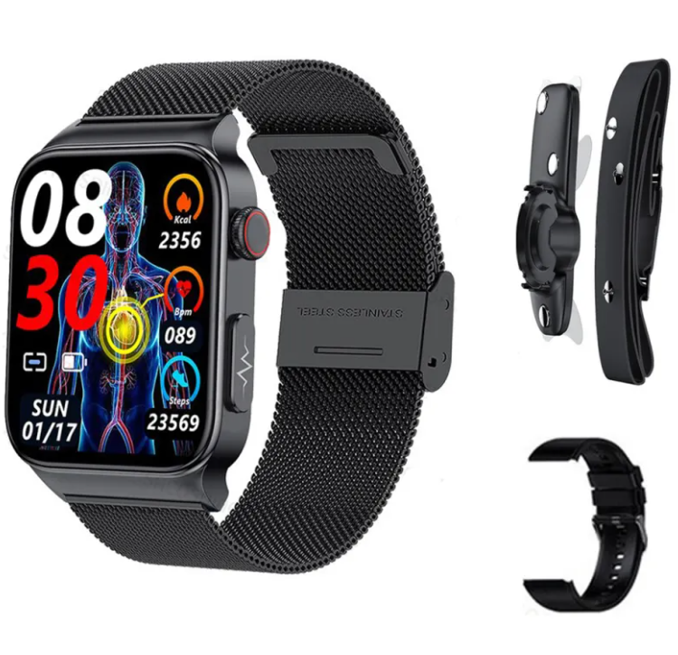 Precision ECG + PPG Health & Fitness Smart Watch with Heart Rate & Blood Oxygen