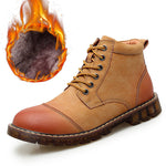 English Martin Boots for Men - Casual Fleece Short Boots