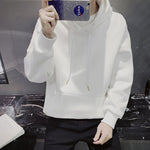 Hooded Sweatshirt for Trendy Young Men in Solid Color