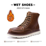 Vintage Fleece-lined Martin Boots for Men
