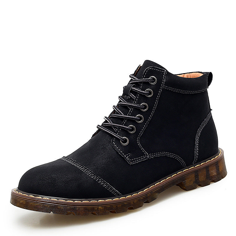English Martin Boots for Men - Casual Fleece Short Boots