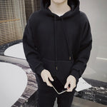 Hooded Sweatshirt for Trendy Young Men in Solid Color