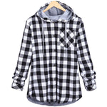 Protein Fiber Hooded Checkered Jacket