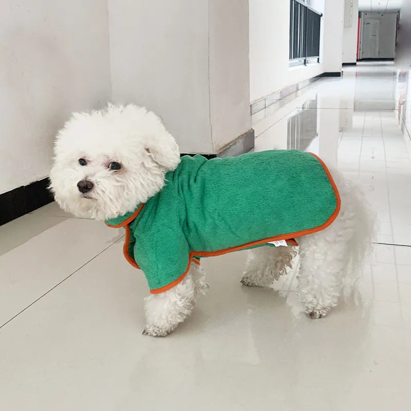 Ultra-Absorbent Microfiber Pet Drying Bathrobe