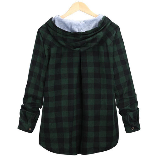 Protein Fiber Hooded Checkered Jacket