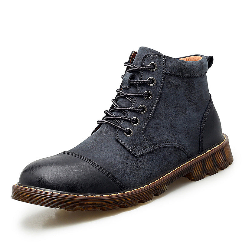 English Martin Boots for Men - Casual Fleece Short Boots