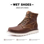 Vintage Fleece-lined Martin Boots for Men
