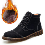 English Martin Boots for Men - Casual Fleece Short Boots