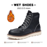 Vintage Fleece-lined Martin Boots for Men