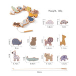 Montessori Wooden Animal Stacking Balance Toy Set