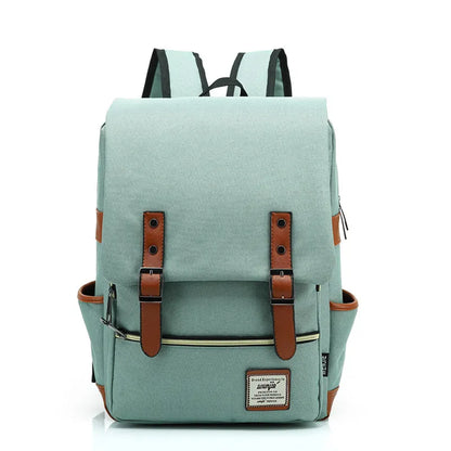 Unisex Waterproof Oxford Backpack: Vintage, spacious, fits 16-inch laptop. Ideal for travel.