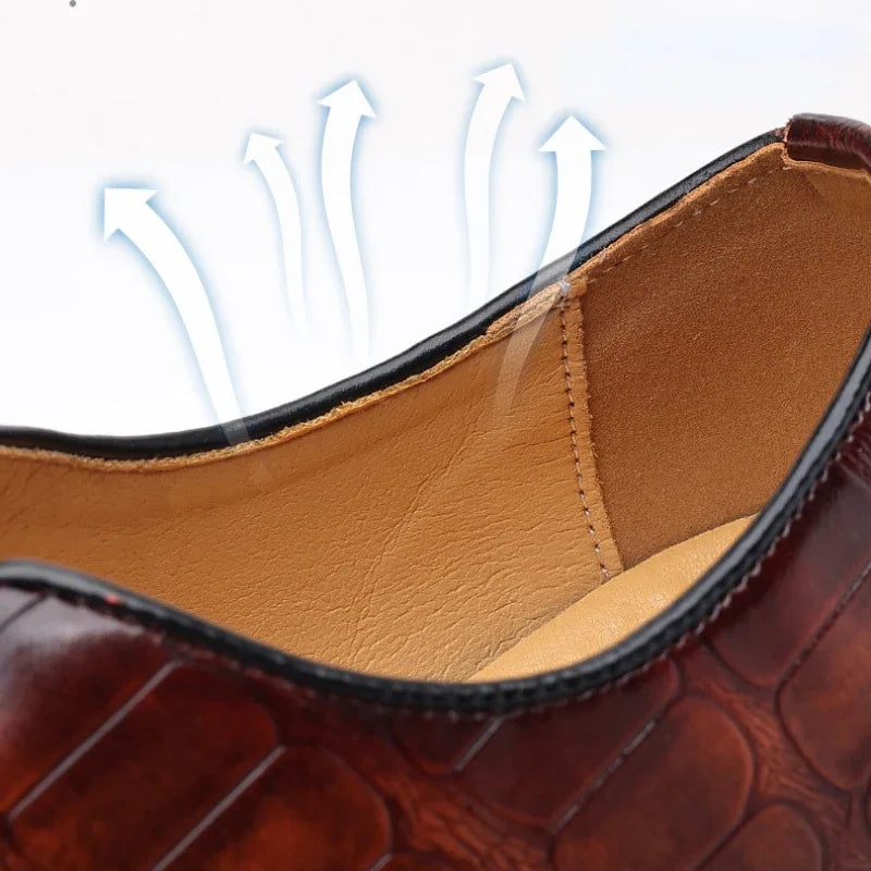 Elegant handmade leather shoes.