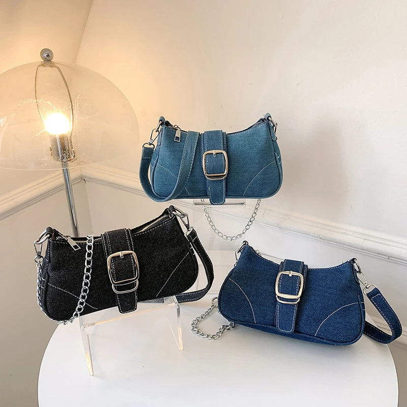 Elegance in Denim Handbag.