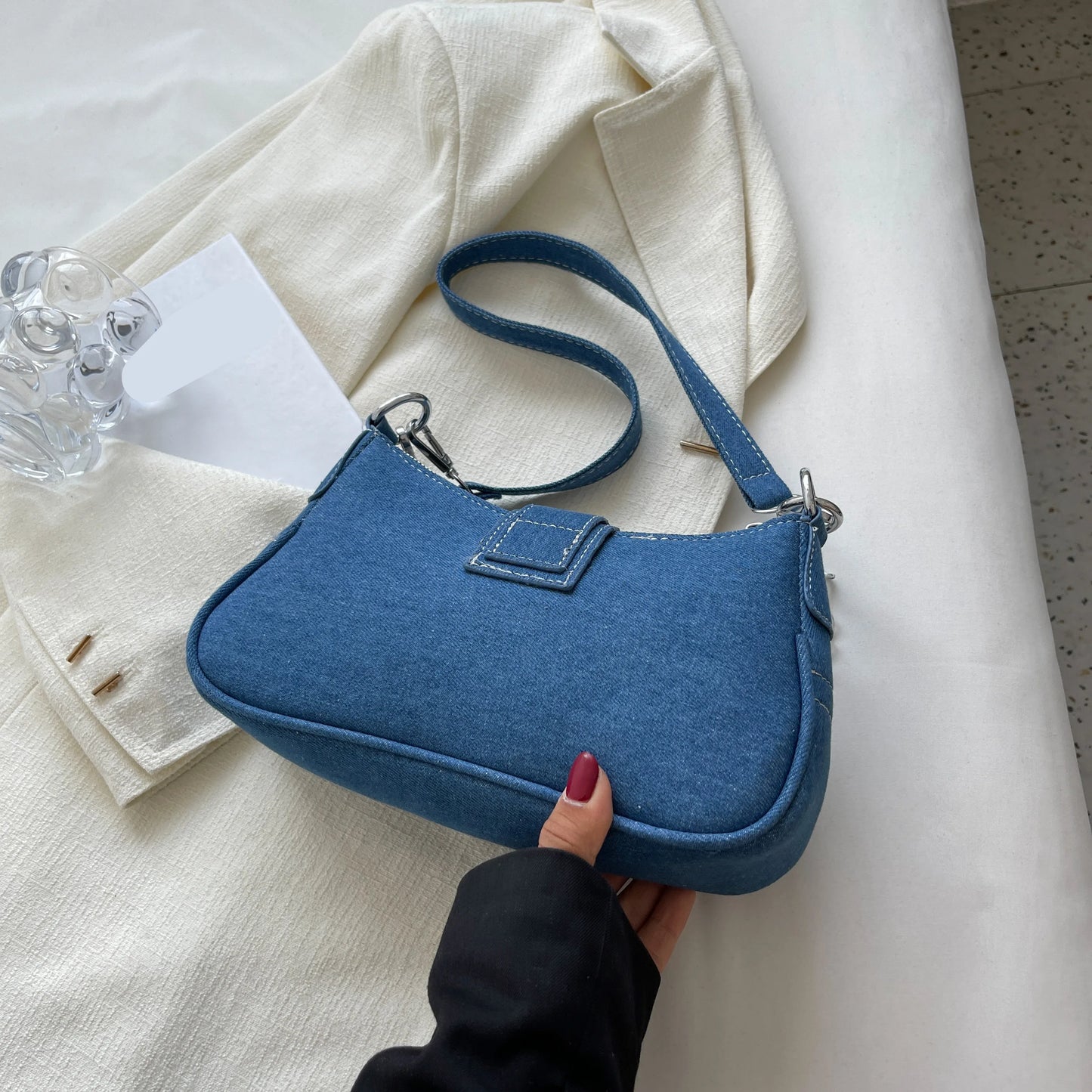 Elegance in Denim Handbag.