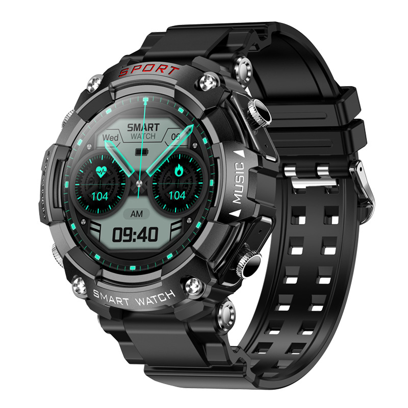 2-in-1 Smart Watch with Built-in MP3 Music Player & Bluetooth Audio Support