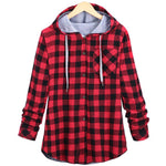 Protein Fiber Hooded Checkered Jacket