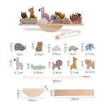 Montessori Wooden Animal Stacking Balance Toy Set