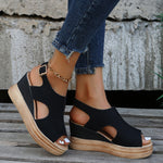 Summer New Plus Size Wedge Heel Roman Sandals
