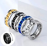 Stainless Steel Spinner Fidget Anxiety Relief Ring