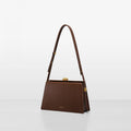 Retro Cowhide Texture Messenger Bag for Women