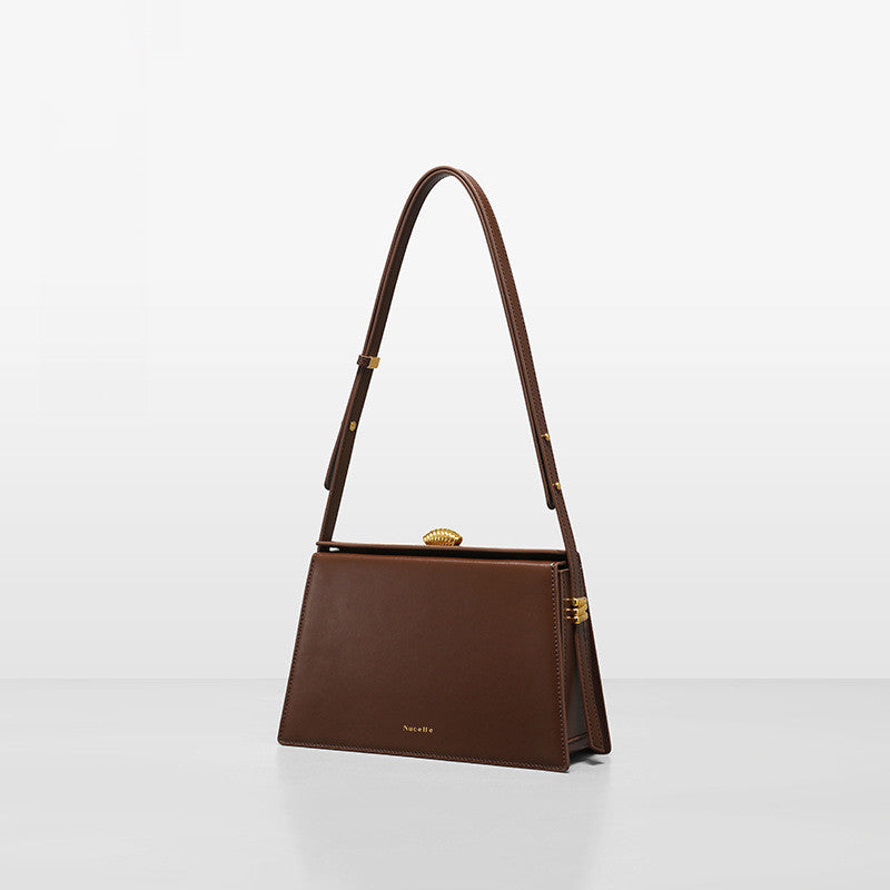Retro Cowhide Texture Messenger Bag for Women