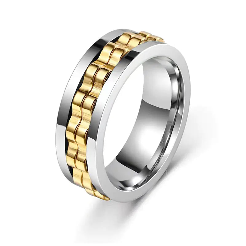 Stainless Steel Spinner Fidget Anxiety Relief Ring