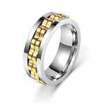 Stainless Steel Spinner Fidget Anxiety Relief Ring