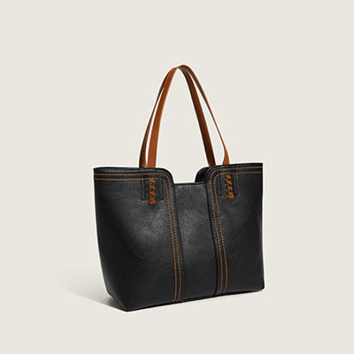 Retro Women's Tote Bag - Large Capacity Commuter Handbag