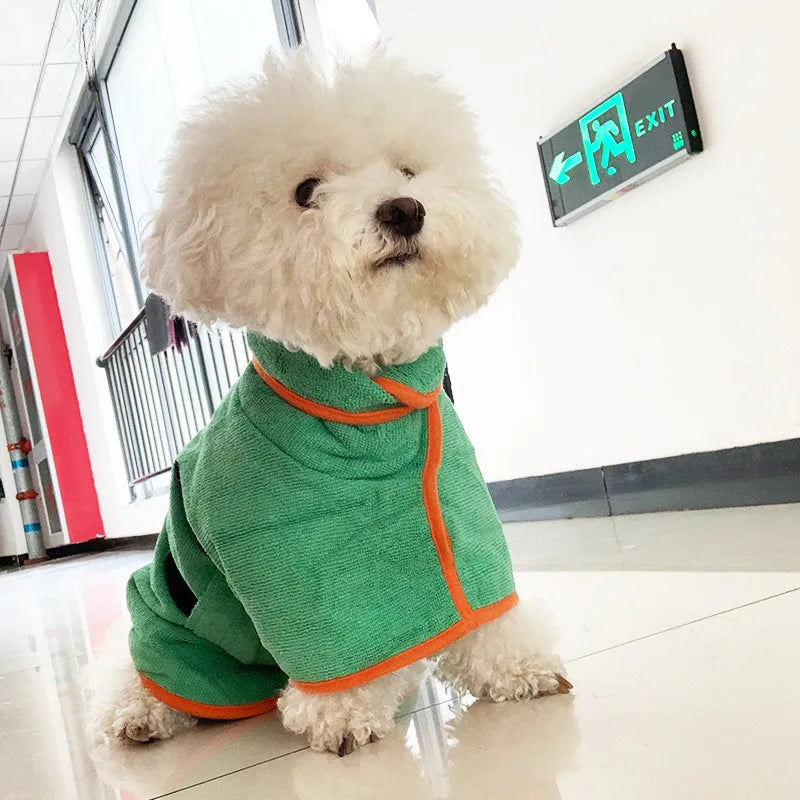 Ultra-Absorbent Microfiber Pet Drying Bathrobe