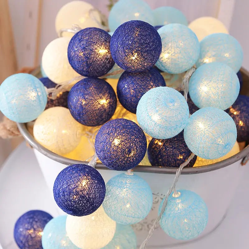 Cozy Cotton Ball LED Ambient Fairy Lantern Lights