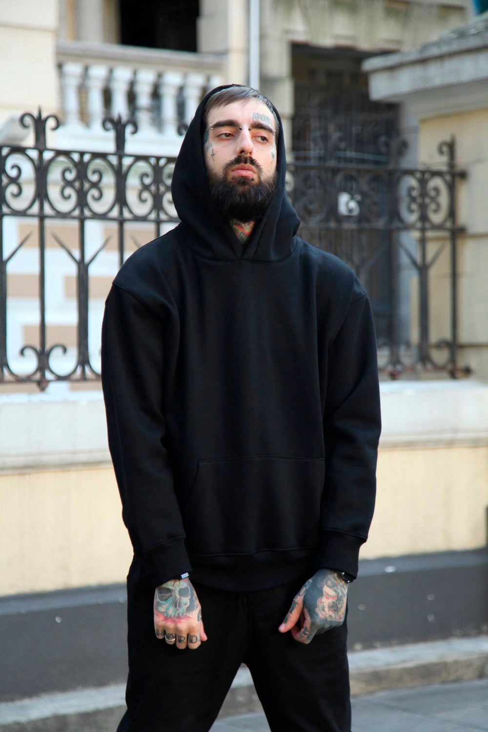 Oversized Hooded Sweatshirt in Camel Color for Men