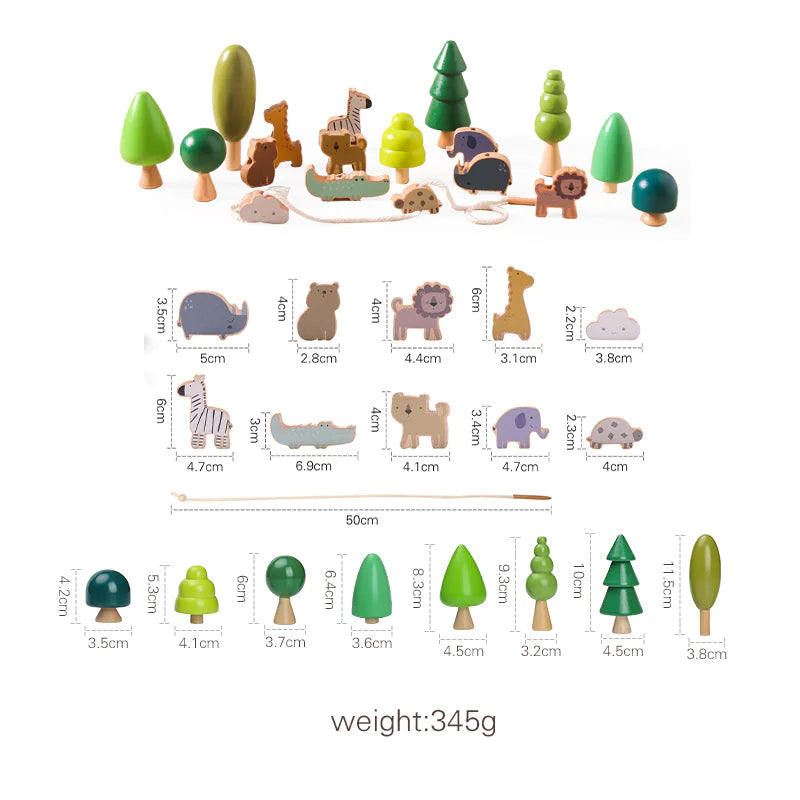 Montessori Wooden Animal Stacking Balance Toy Set